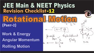 Rotational Motion Part2  Revision Checklist 12 for JEE Main amp NEET Physics [upl. by Chesna]