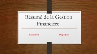 Résumé de la gestion financière [upl. by Campman]