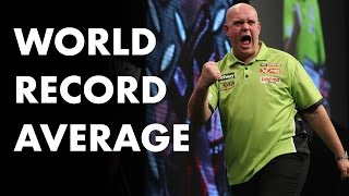 World Record Average Michael van Gerwen averages 1234 INCREDIBLE [upl. by Onairam]