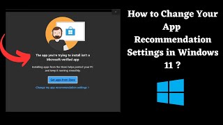 How to change app recommendation settings in windows 11 [upl. by Bartholomeo]