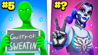 25 SWEATIEST Fortnite Skins [upl. by Aradnahc966]