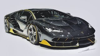 Lamborghini Centenario Drawing [upl. by Yokum]