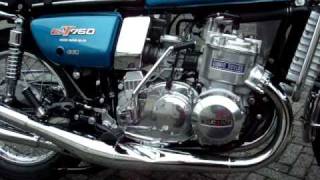 Suzuki GT750 1976 first run GT 750 [upl. by Isawk904]