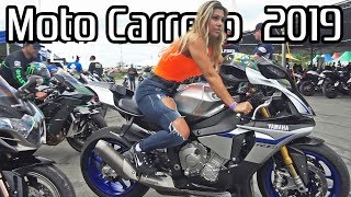 MOTOCARRERO 2019  AMAZING Superbikes in Brazil Loud exhausts amp BURNOUTS [upl. by Denna]