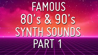 Famous synth sounds of the 80s and 90s Part 1 CMI Yamaha DX7 Korg M1 Roland D50 TX81Z [upl. by Ajnin]