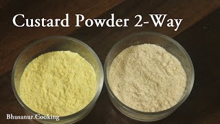 2 way Custard Powder  3 Ingredient Custard Powder Recipe [upl. by Brigida397]