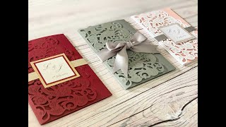 How To Make Wedding Invitations  3 different ideas [upl. by Garner144]