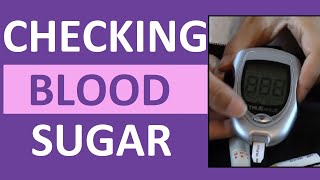 Checking Blood Sugar Glucose Level  How to Use a Glucometer Glucose Meter [upl. by Collette]