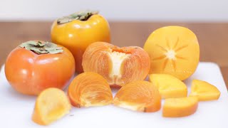 How to Eat Persimmons  Persimmon Taste Test [upl. by Bish]