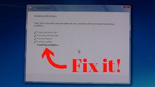 How to fix Windows 7 stuck at Completing installation [upl. by Blakeley671]