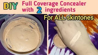 DIY Concealer  Just 2 ingredients  Full Coverage  LIVE DEMO amp RESULT [upl. by Gertie]