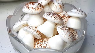 Sweet MUSHROOMS French meringue recipe  Homemade meringue [upl. by Parke]