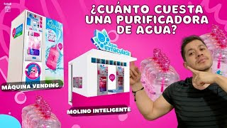 ¿CUÁNTO CUESTA UNA PURIFICADORA DE AGUA Máquina Vending y Molino Inteligente de AGUA INMACULADA [upl. by Eilyac]