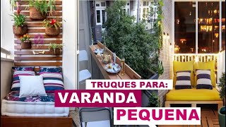 VARANDA PEQUENA10 TRUQUES PARA DECORAR E GANHAR ESPAÇO [upl. by Barby367]