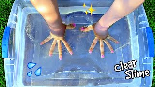 DIY Ultra CLEAR Slime How to Make Crystal Clear Thick Slime [upl. by Nonnahs579]