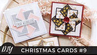 Weihnachtskarten selber basteln 9  Weihnachtsstern  easy Christmas Cards DIY  Tutorial [upl. by Cotsen]