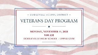 Dodgeville School District Veterans Day Program 2024 [upl. by Timus284]