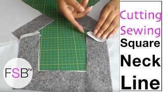 Cutting and Sewing Square Necklines [upl. by Hayes204]