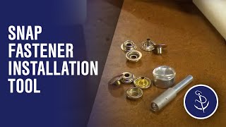 Snap Fastener Installation Tool Demo [upl. by Enehpets]