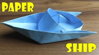 Como Hacer un Barco de Papel Fácil Origami  How to make a Paper Ship [upl. by Htims300]