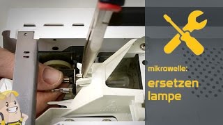 Ersetzen der Lampe Ihrer Mikrowelle  Das Ersatzteilecenterde Verfahren [upl. by Novets]