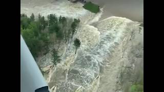 Thousands evacuated as river dams break in central Michigan [upl. by Greenland]