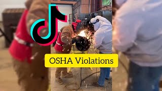 Tiktok Osha Safety Violation Compilation  part 1 osha song [upl. by Prowel]