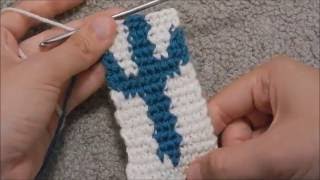 How to Do Flat Tapestry Crochet WITHOUT Switiching Hands [upl. by Afas]