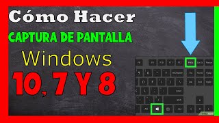 Como Tomar Captura de Pantalla en Computadora ✅ Windows 10 Windows 7 y 8 [upl. by Aletha]