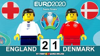 England vs Denmark 21 • Euro 2020 Semifinal • All Goals amp Extеndеd Highlights Lego Football [upl. by Tat666]