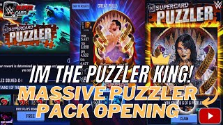 MASSIVE PUZZLER PACK OPENING MANY PULLS WWE Supercard [upl. by Pharaoh]