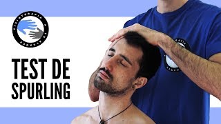 Como hacer el test de spurling para la radiculopatia cervical [upl. by Annaohj267]