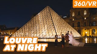 Virtual Tour of Paris Louvre Museum at Night 360VR [upl. by Elish]