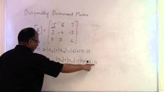 Chapter 0401 Lesson Diagonally dominant matrix [upl. by Pooh]