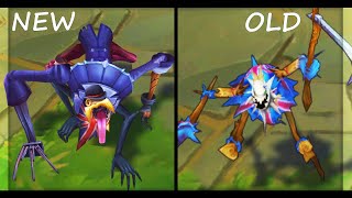 All Fiddlesticks Skins Rework NEW vs OLD Texture Comparison League of Legends [upl. by Atelra]