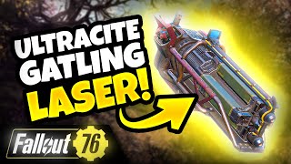 ULTRACITE GATLING LASER  Full Guide  Location Plan Mods Stats Legendary  Fallout 76 [upl. by Fairweather]