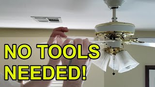 How to fix balance a wobbly ceiling fan  NO TOOLS NEEDED [upl. by Yorgos]