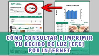 🥇 Cómo descargar e imprimir mi recibo de luz CFE  Nuevo recibo de luz CFE 2023 [upl. by Adnomal]