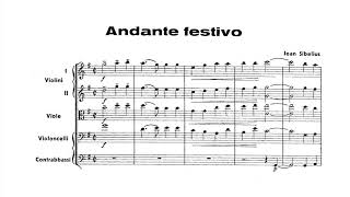 Andante Festivo Jean Sibelius SCORE [upl. by Alyhc868]