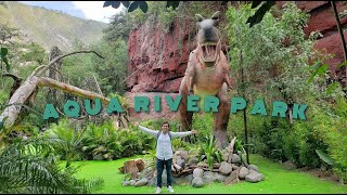 DINOSAURIOS y PSICINAS en AQUA RIVER PARK 🦕  GUAYLLABAMBA Ecuador [upl. by Enyamrahs]