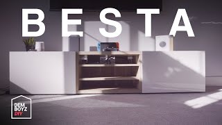 IKEA BESTA ENTERTAINMENT CONSOLE  Assembly and overview  Demboyz DIY [upl. by Yusem]