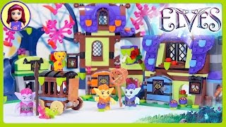 Lego Elves Magic Rescue from the Goblin Village Part 1 Build Review Silly Play  Kids Toys [upl. by Llenrrad]