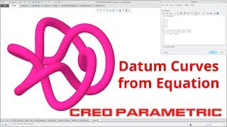 Creo Parametric Tutorial  Datum Curves from Equation [upl. by Dehlia]