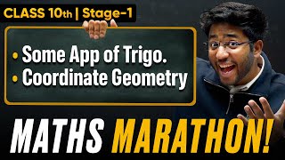 Class 10th Maths Maha Marathon  Some App of Trigonometry amp Coord Geometry 🔥  Shobhit Nirwan [upl. by Nnylrahc]