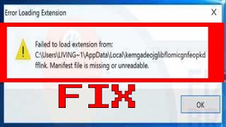 How to fix Failed to load extension from manifest file is missing or unreadable in google chrome [upl. by Mapel]