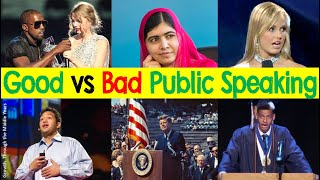 Good vs Bad Public Speaking Examples amp Annotations [upl. by Wittenburg]