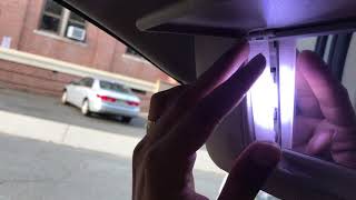 How to change LED Vanity Mirror Lights in sun visor [upl. by Ellga]