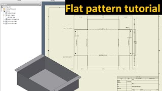 Autodesk Inventor tutorial  Flat pattern to Drawing IDW [upl. by Aimit446]