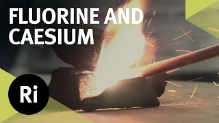 Reacting Fluorine with Caesium  First Time on Camera [upl. by Hessler84]