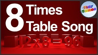 8 Times Table Song For Kids  Tiny Tunes [upl. by Yleoj]